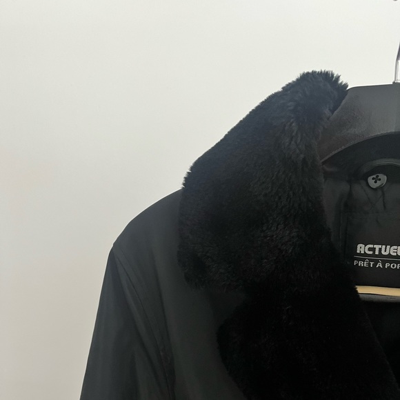 ACTUELLE Prêt à Porter Black Trench Coat - Picture 3 of 10